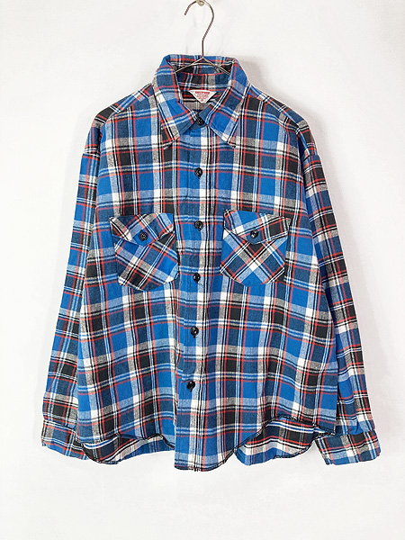 古着 60s FROSTPROOF 好配色 チェック ヘビー フランネル シャツ