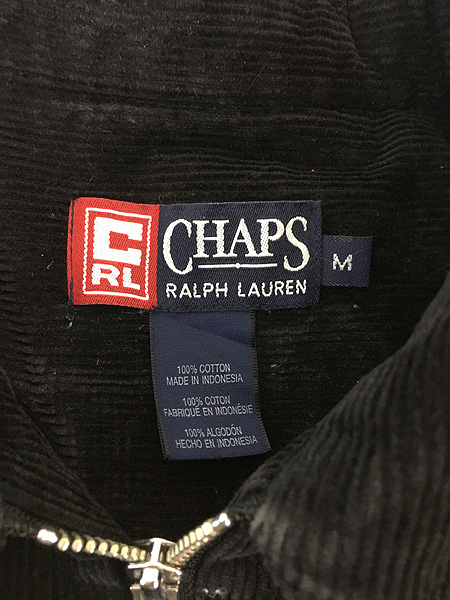 古着 90s CHAPS Ralph Lauren 「CRL SKI」 ハーフジップ コーデュロイ