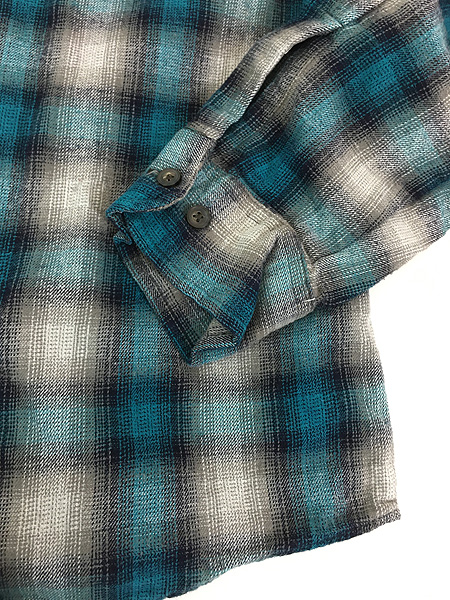 古着 90s St John's Bay オンブレ シャドー チェック フランネル