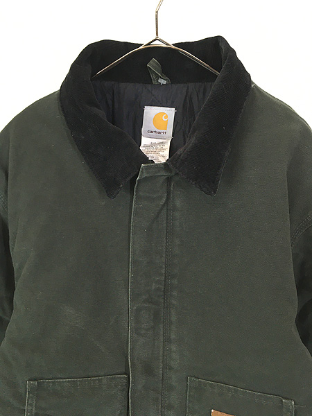 古着 Carhartt MOS モスグリーン ダック パデット トラディショナル