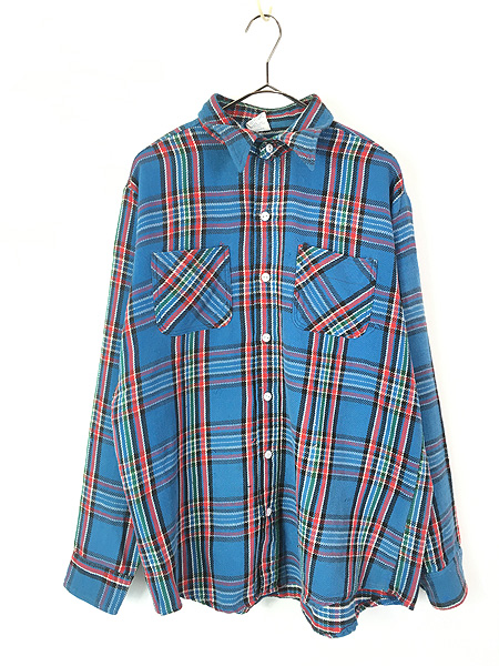 古着 70s BIG MAC カラフル チェック ヘビー フランネル シャツ