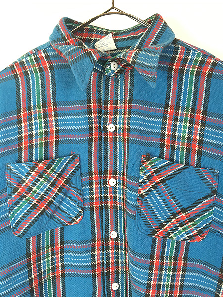 古着 70s BIG MAC カラフル チェック ヘビー フランネル シャツ