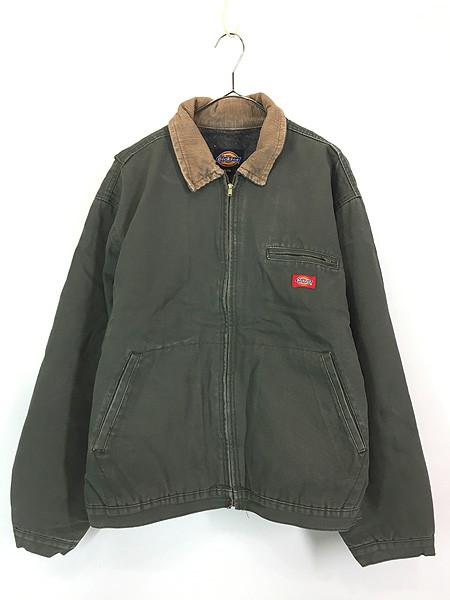 古着 00s Dickies ブランケット ライナー MOS モスグリーン ダック