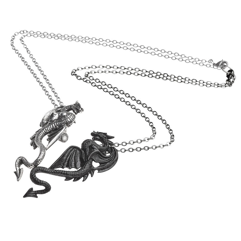 Draconic Tryst Necklace Double Dragons by Alchemy Gothic
