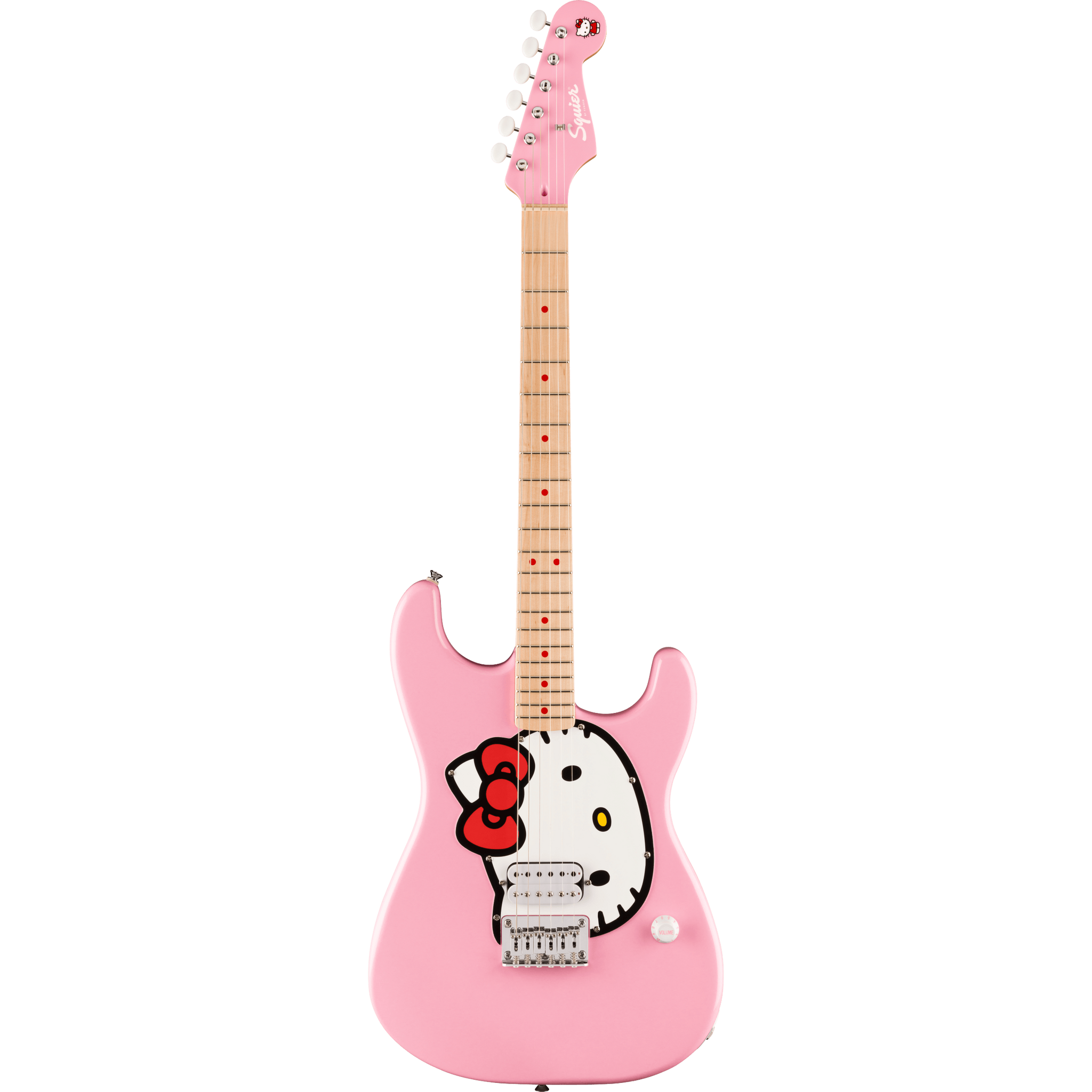 Squier 037-9102-970 LTD Hello Kitty Strat, Maple FB, Pink – Easy