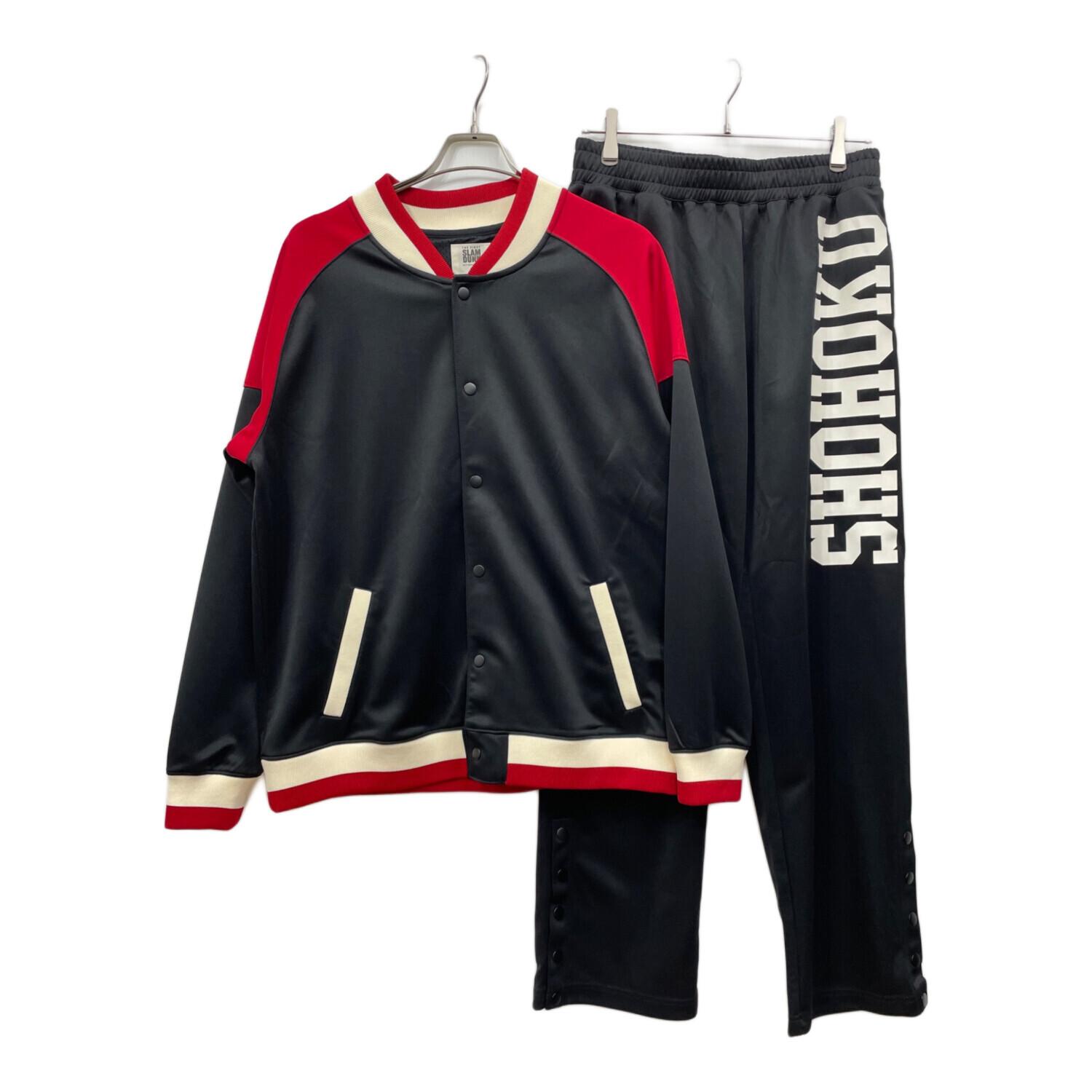 スラムダンク 湘北ジャージセット メンズ SIZE L ブラック×レッド THE