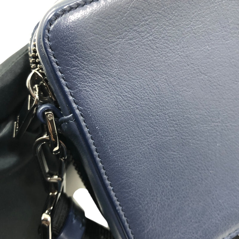 ディオールオム DIOR HOMME ロゴ ショルダーバッグ ネイビー レザー