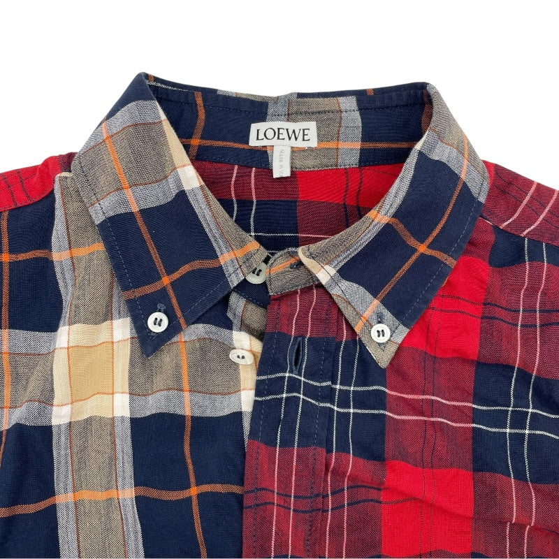 ロエベ LOEWE アシンメトリーチェック 長袖シャツ H526Y05W35 マルチ