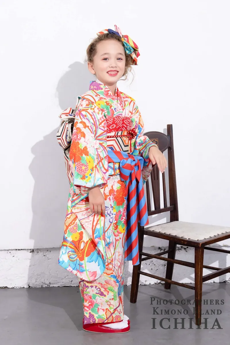 7歳七五三レンタル アンティーク復刻 百花繚