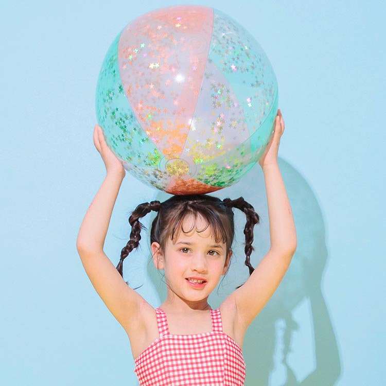 mic21ダイビングショップ[ BREEZE ] クリアビーチボール（ラメ