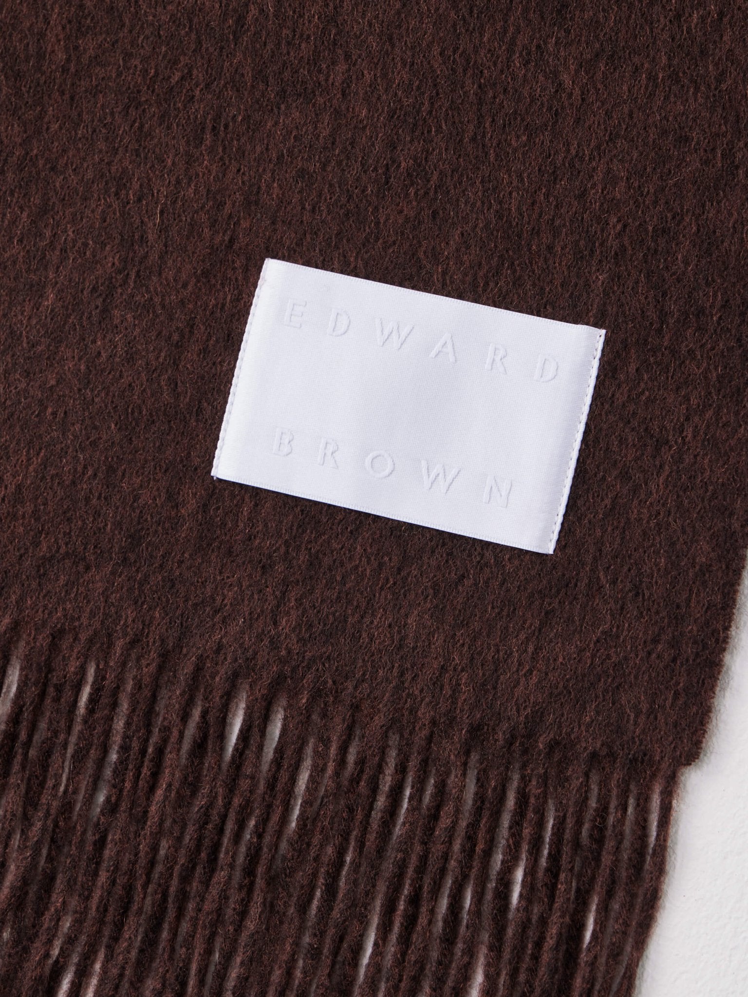 カシミヤストール ダークブラウン | EDWARD BROWN(エドワードブラウン