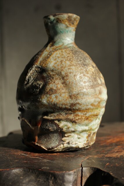 熊野九郎右衛門 熊志乃 汲古 徳利 共箱 おまけのぐい呑み付き P540