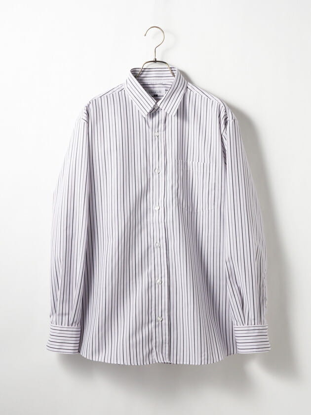 スペシャルプライス】マルチストライプシャツ/グレー（7223234）｜西脇