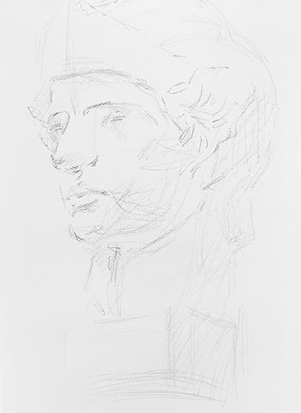 マルス像を描く｜立体感と構造を捉える石膏デッサンの描き方