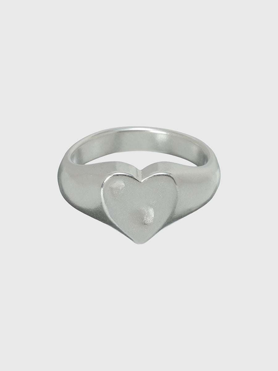 TEN.】ハートシグネットリング SV 5号