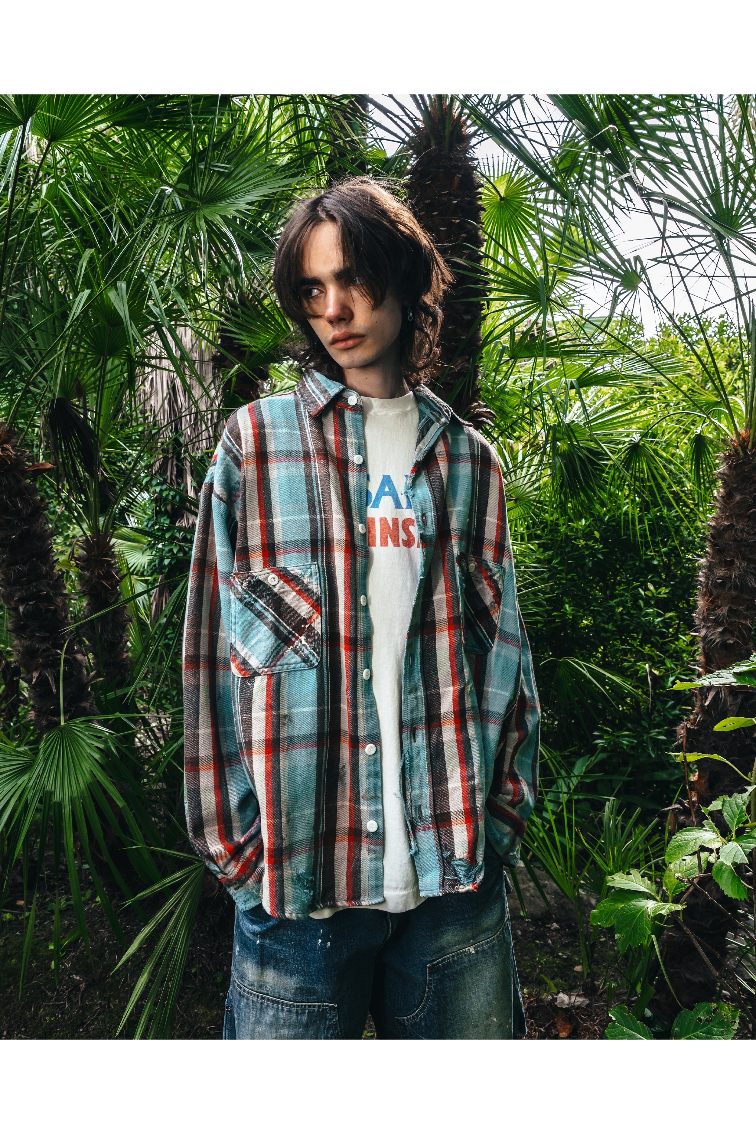 Saint Mxxxxxx / FLANNEL SHIRT/CHECK/BLUE│正規通販elephants