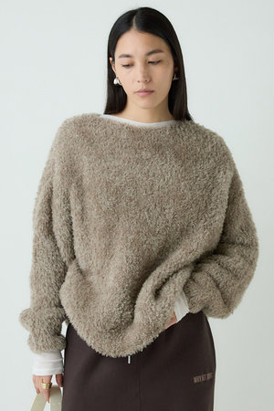 Chaos(カオス)｜ペルシアモールニットプルオーバー/モカベージュ の