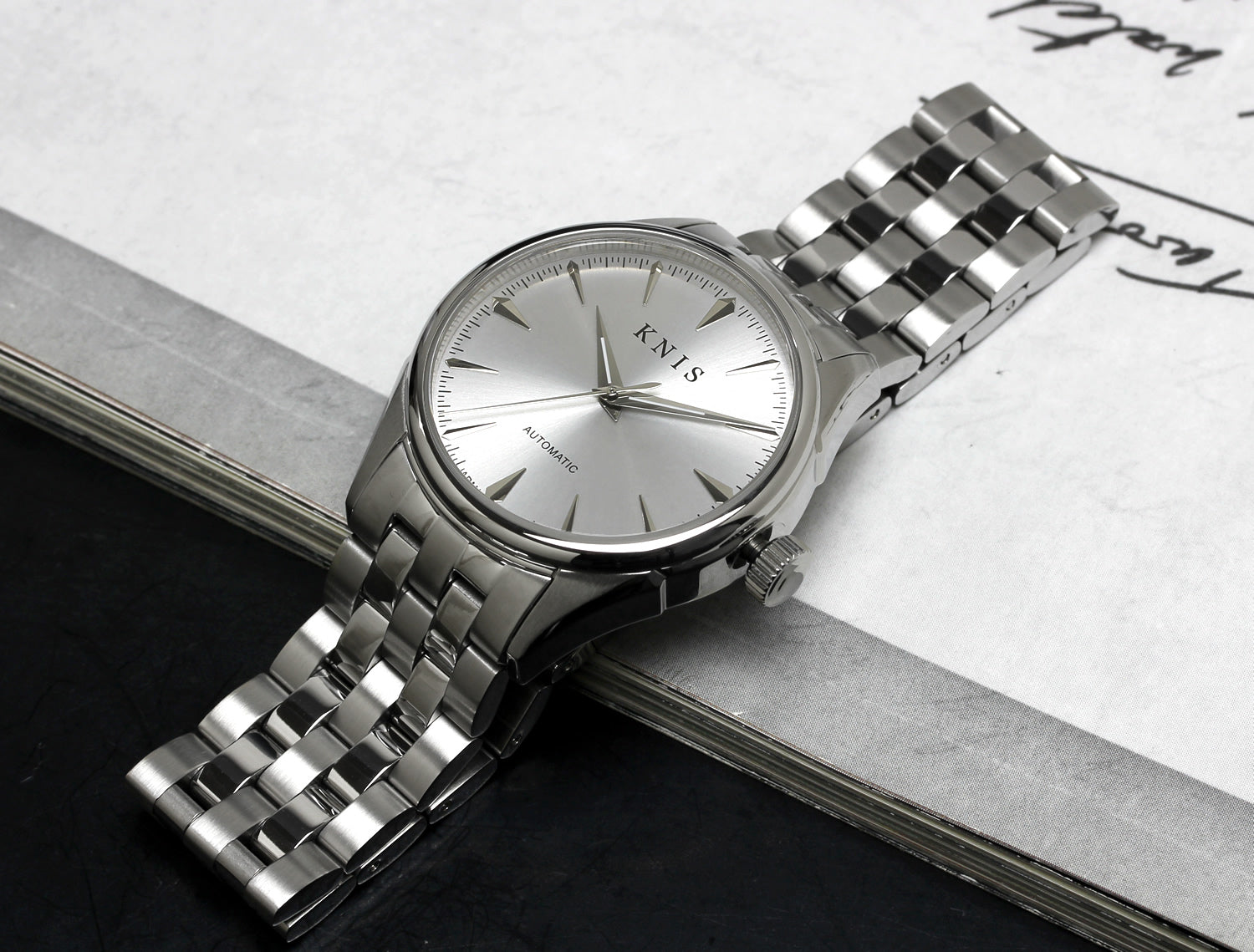 KNIS Automatic Sunray Dial White Silver KN001-WH