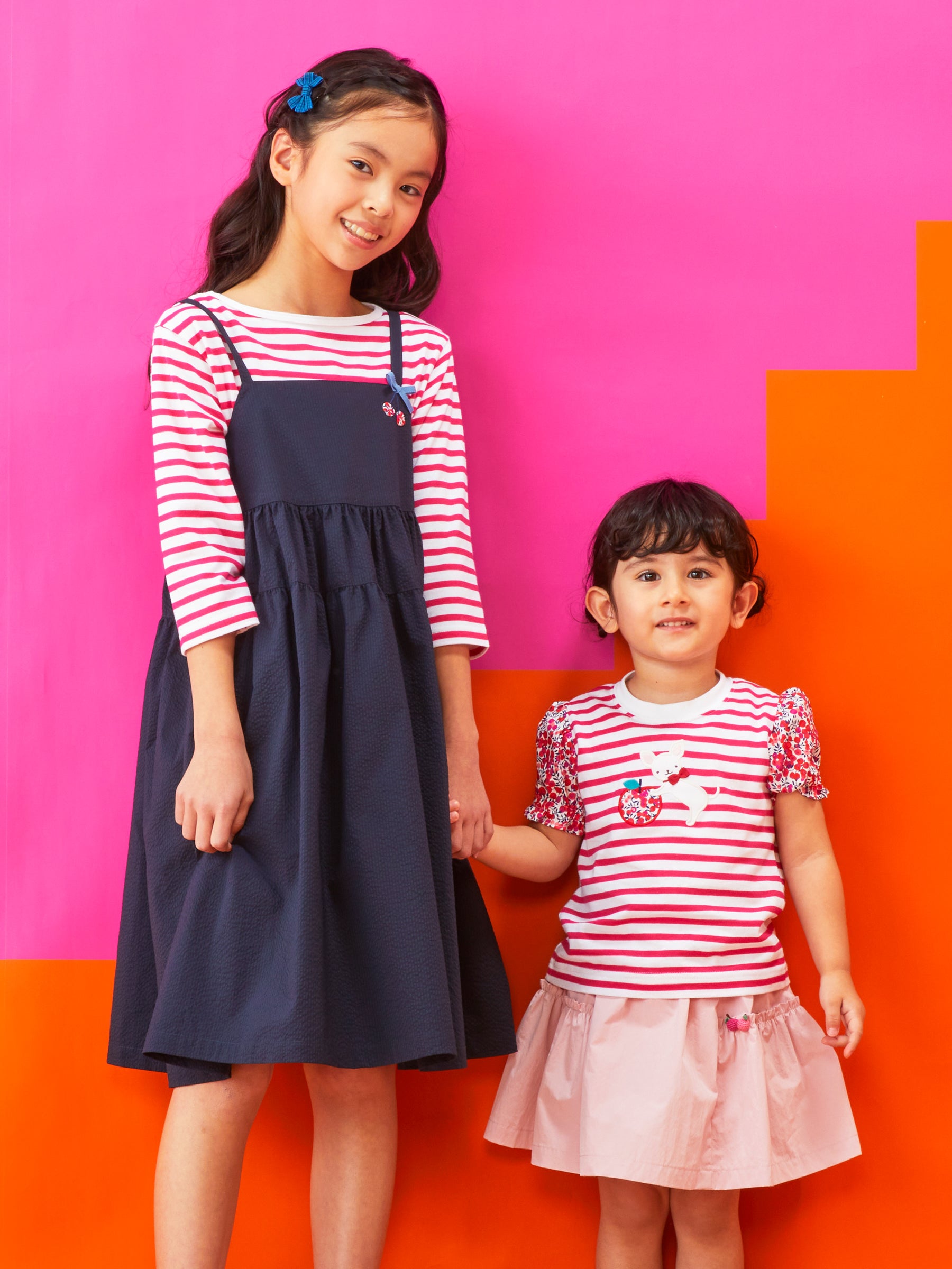 familiarチェック ワンピース 90 familiar(ファミリア)赤系チェック