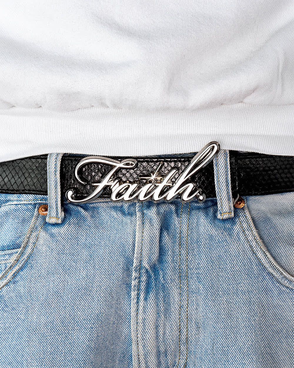 Chrome Faith Belt – FAITH BY LUIS