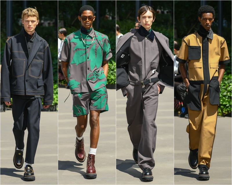 スーツとワークウェアのクロスオーバー 「サカイ」メンズ新作ショーで