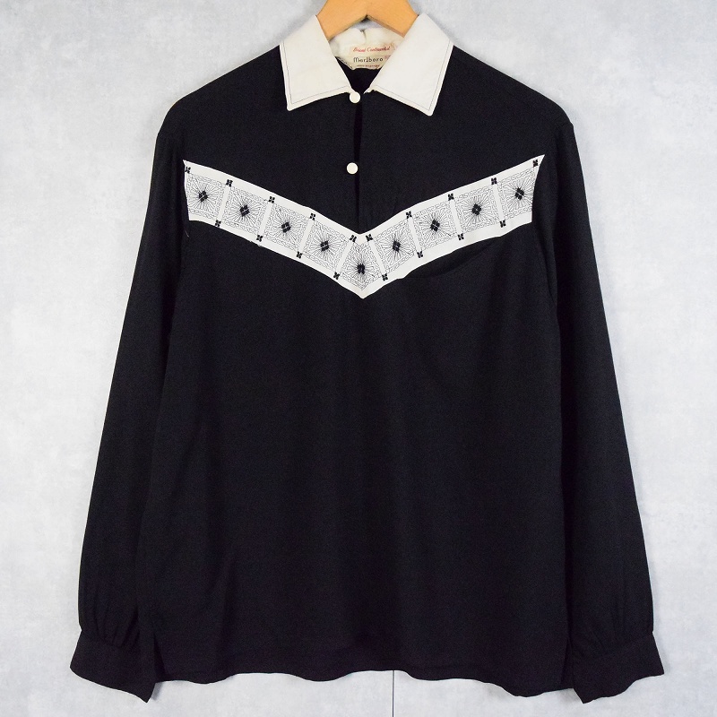 50年代 50s 長袖 黒 ブラック マルボロ │ヴィテージ古着屋Feeet 通販