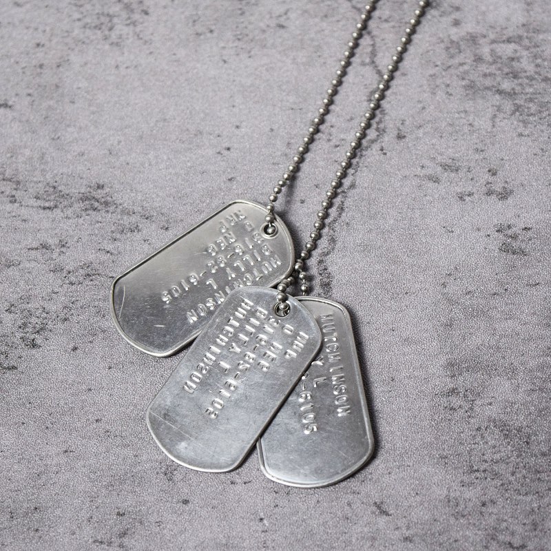 アメリカ軍 米軍 IDネックレス 認識票 ミリタリー ネックレス