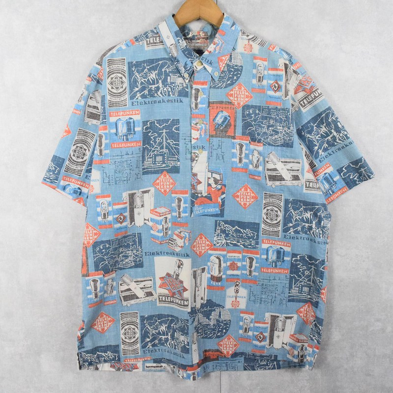 90年代 90s レインスプーナー アロハシャツ ハワイアンシャツ 総柄
