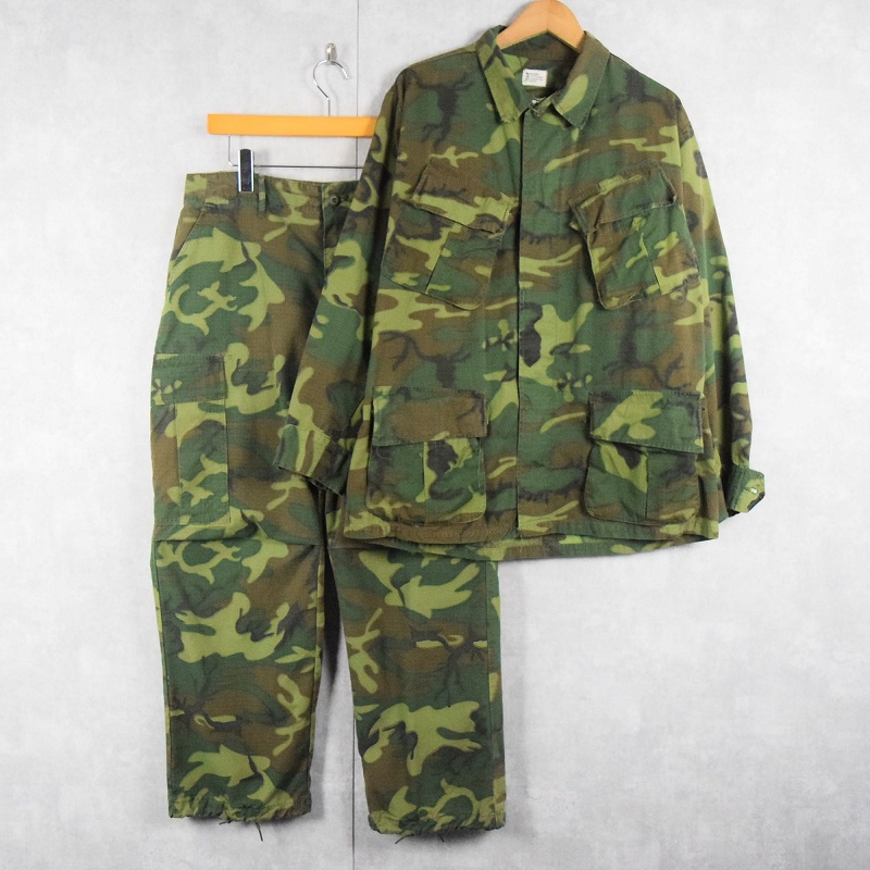 60年代 60s ミリタリー アメリカ軍 米軍 カモ柄 迷彩 セットアップ
