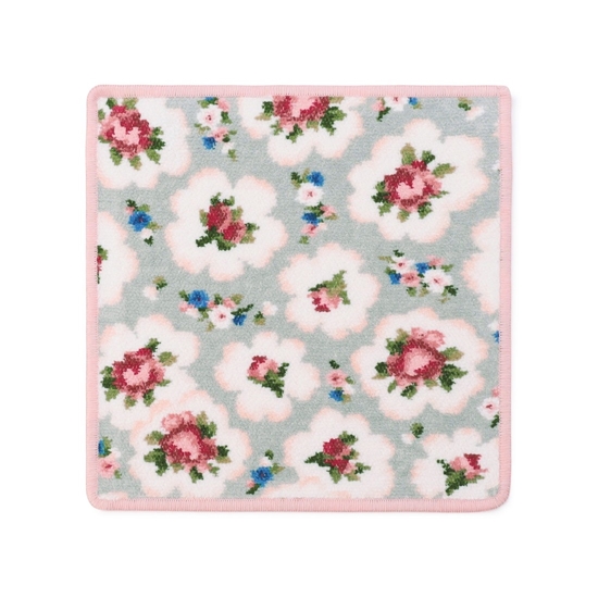 ローズカンタービレ ハンカチ（WEB限定）(シルバーグレー×ペールブルー