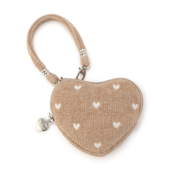 ラブラリーハート ハート型ポーチ L/LRH-243239(ダークレッド