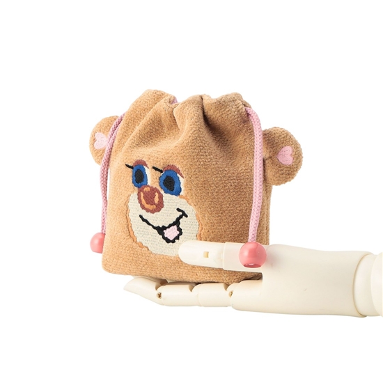 ドアップテディガール 耳付き巾着 L/DUG-243242(ベージュ): LOVERARY