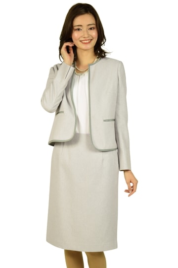 UNITED ARROWS green label relaxing ノーカラーライトグレースーツ