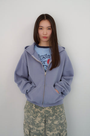 60's Faded Zip hoodie / Queen Blue – FIFTH GENERAL STORE