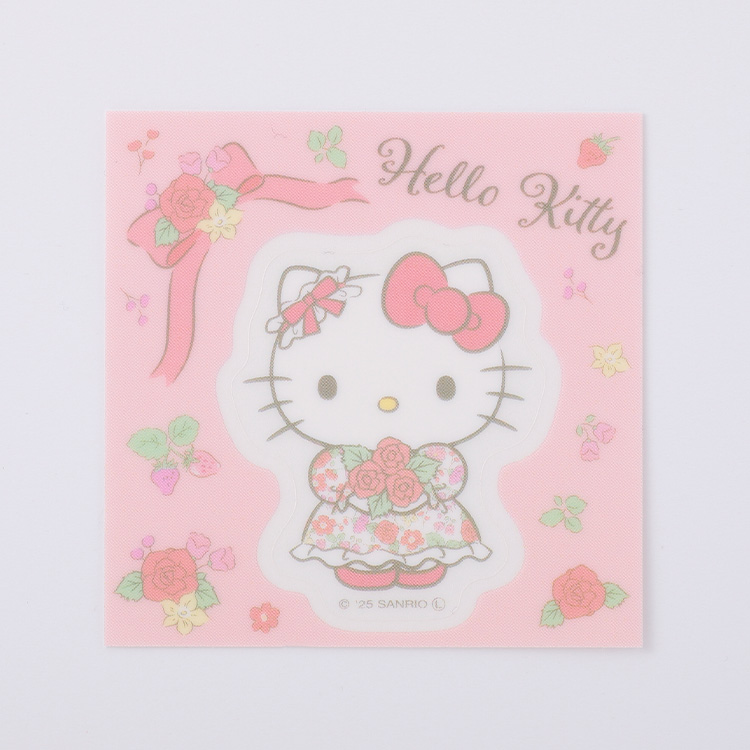 サンリオキャラクターズ テキスタイルフラワー クリアステッカー