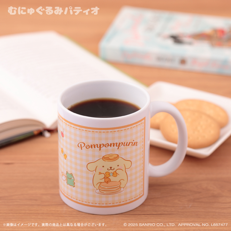 ポムポムプリン ハッピーシェアパンケーキ マグカップ｜むにゅぐるみ