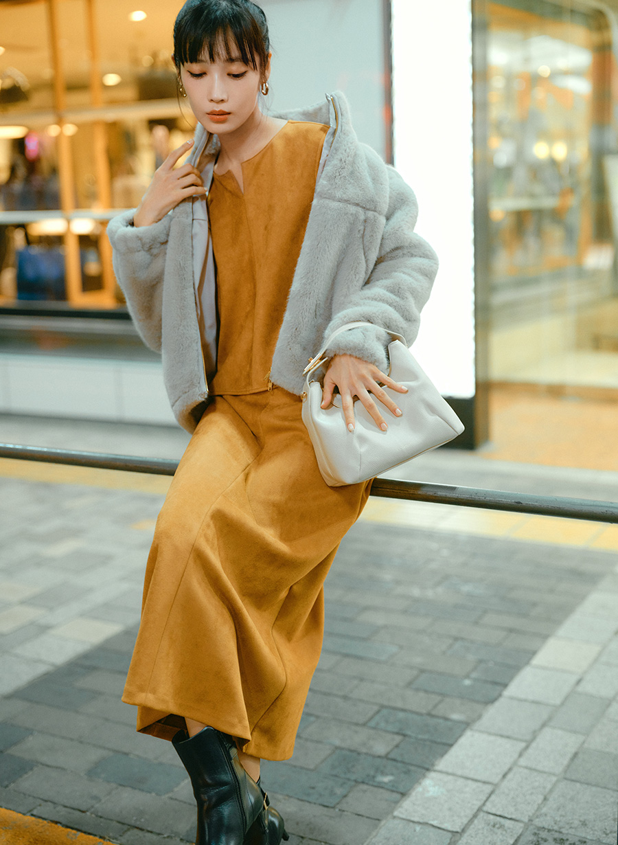 スウェードダンボールスカート｜LOUNIE（ルーニィ）公式サイト／公式