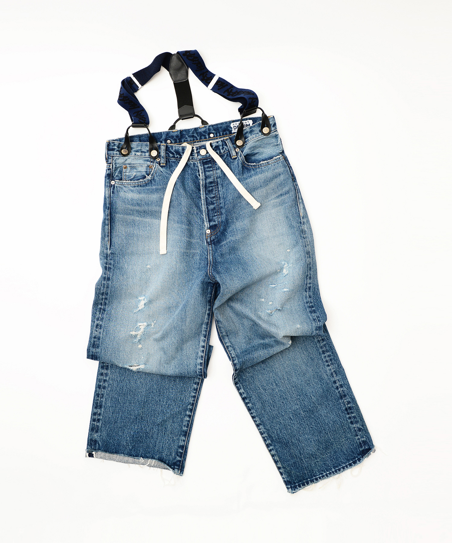 DAMAGE DENIM SUSPENDER PANTS｜HOLIDAY（ホリデイ）OFFICIAL ONLINE