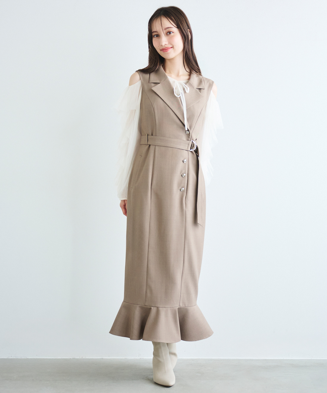 ヘムフレアジャケットワンピース｜PETAL ONLINE（ペタルオンライン）