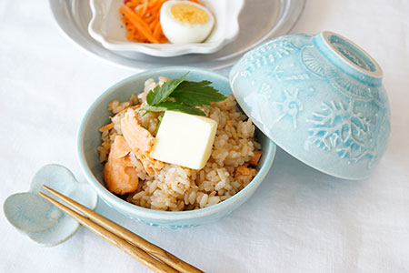 エ40 レイクグリーン 海の飯碗 - 益子焼の小さな窯元「よしざわ窯