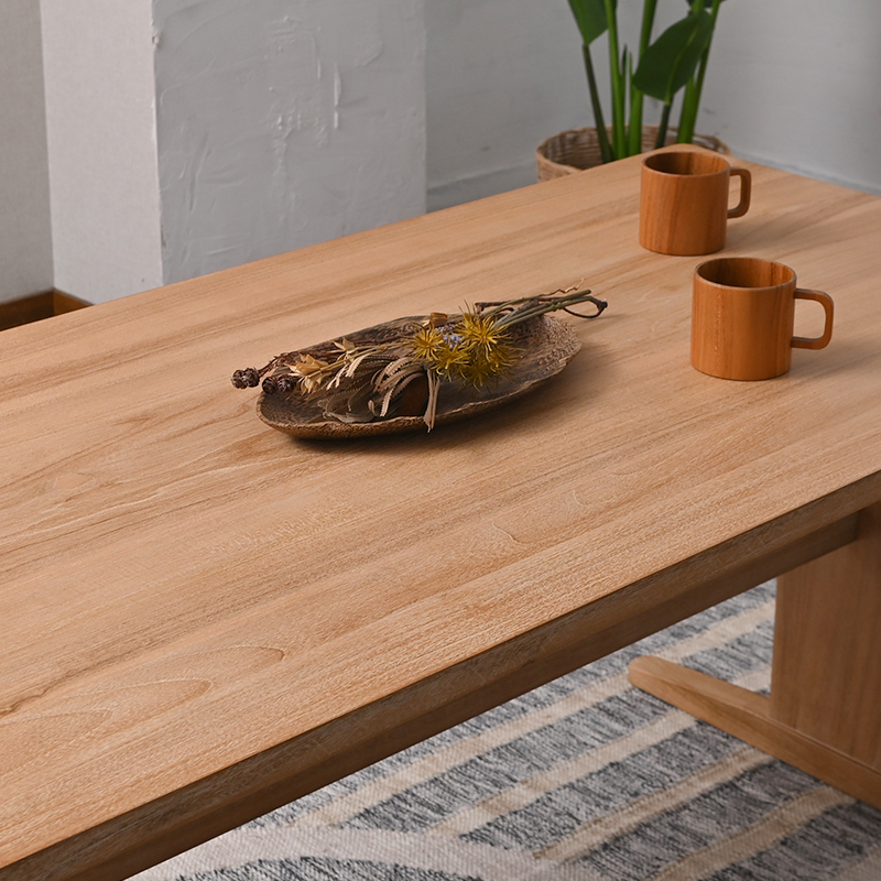 T3204XP チーク無垢材 ローダイニングテーブル 140cm幅 | 【SR-net