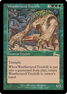 ウェザーシード・ツリーフォーク/Weatherseed Treefolk》[ULG] 緑R