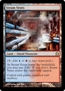 Foil】《蒸気孔/Steam Vents》[RTR] 土地R | 日本最大級 MTG通販サイト