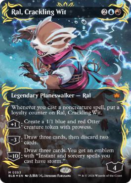 レイズド・Foil】(353)□ボーダーレス□《轟く機知、ラル/Ral