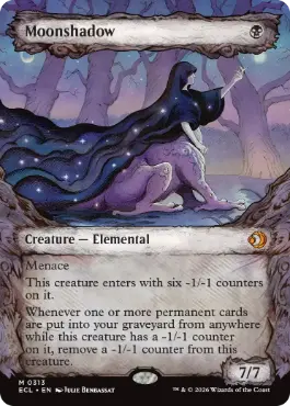 Foil】(313)□ショーケース□《月影/Moonshadow》[ECL-BF] 黒R | 日本