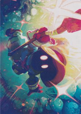 MTG FF 拡張アート 迷える黒魔道士、ビビ MTG】迷える黒魔道士、ビビ