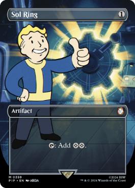 Foil】(359)□ボーダーレス□《太陽の指輪/Sol Ring》[PIP-BF] 茶R