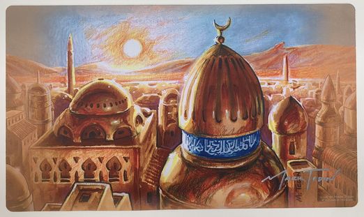 プレイマット：☆直筆サイン入り☆《真鍮の都》 by Mark Tedin P2342