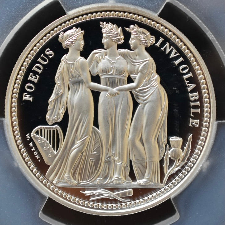 2020年 オルダニー スリーグレイセス 5ポンド 2oz プルーフ銀貨