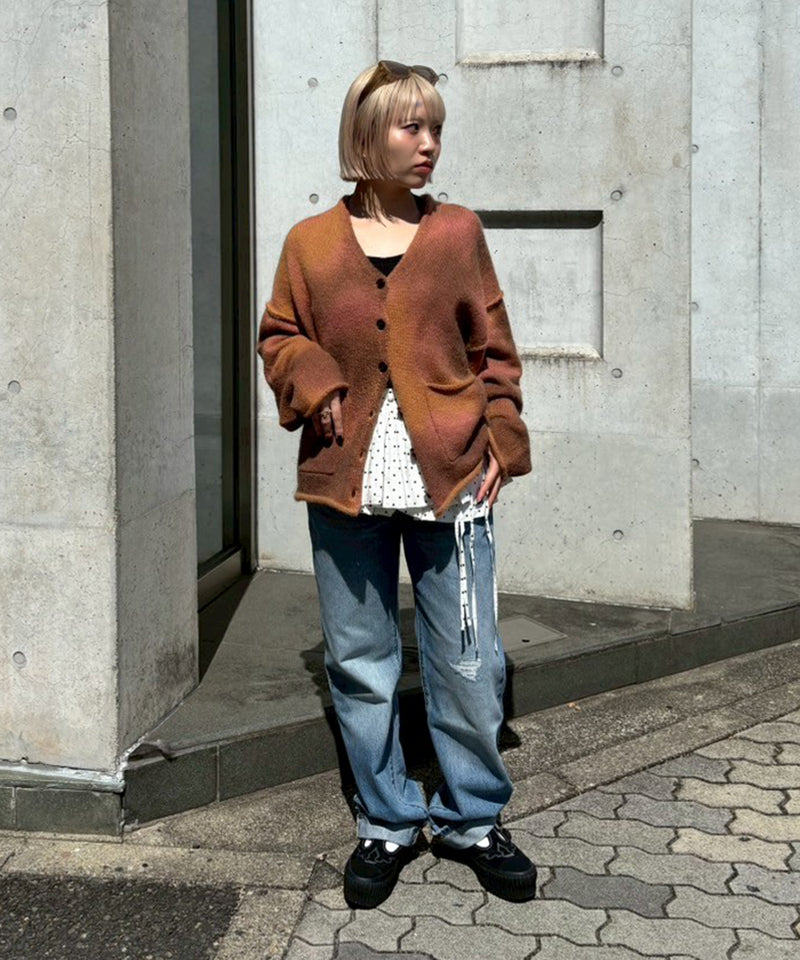 Spray Drawing Knit｜パーバーズ(PERVERZE)｜Forget-me-nots Online Store